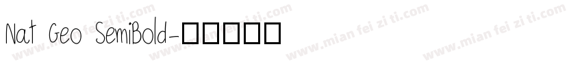Nat Geo SemiBold字体转换